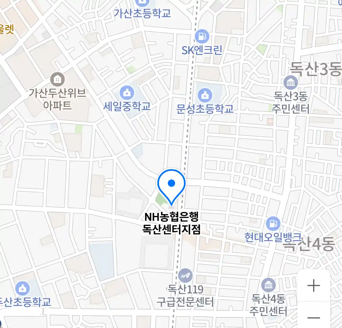 NH농협은행 독산센터지점 위치