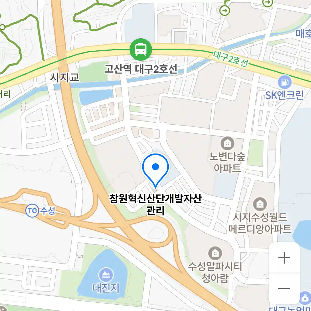 창원혁신산단개발자산관리 위치
