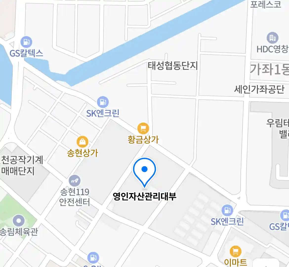 영인자산관리대부 위치
