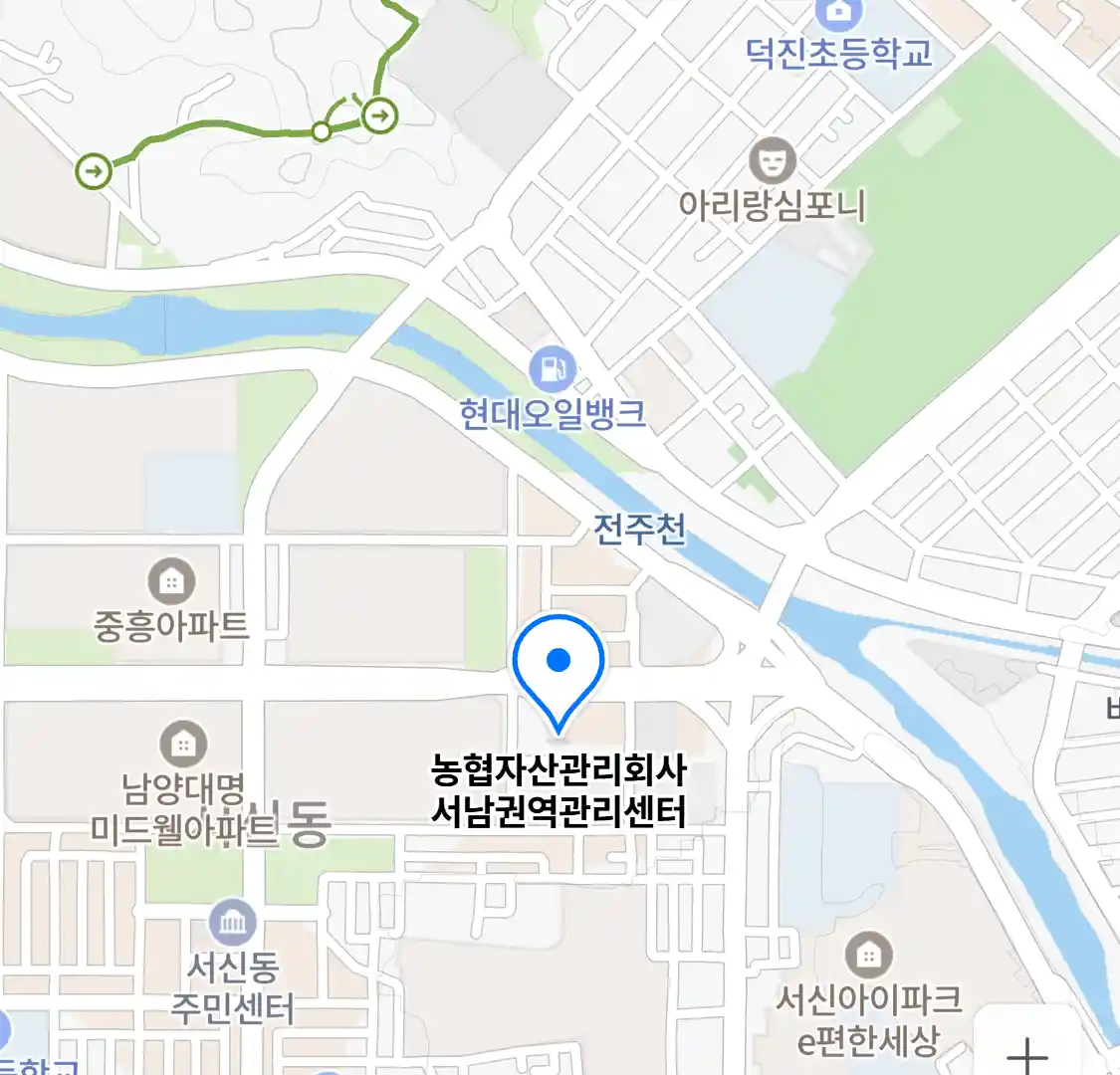 농협자산관리회사 서남권역관리센터 위치