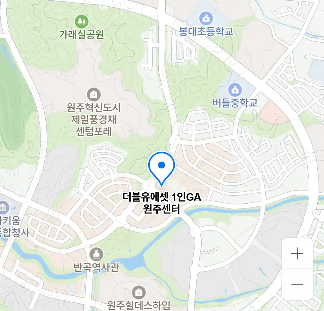 더블유에셋 1인GA 원주센터 위치