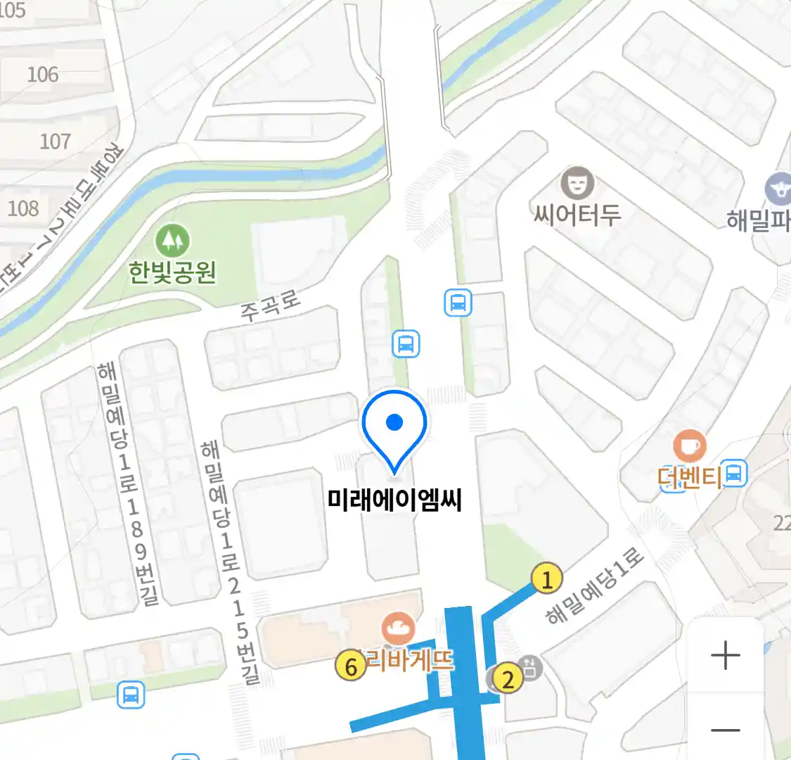 미래에이엠씨 위치